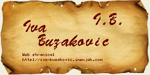 Iva Buzaković vizit kartica